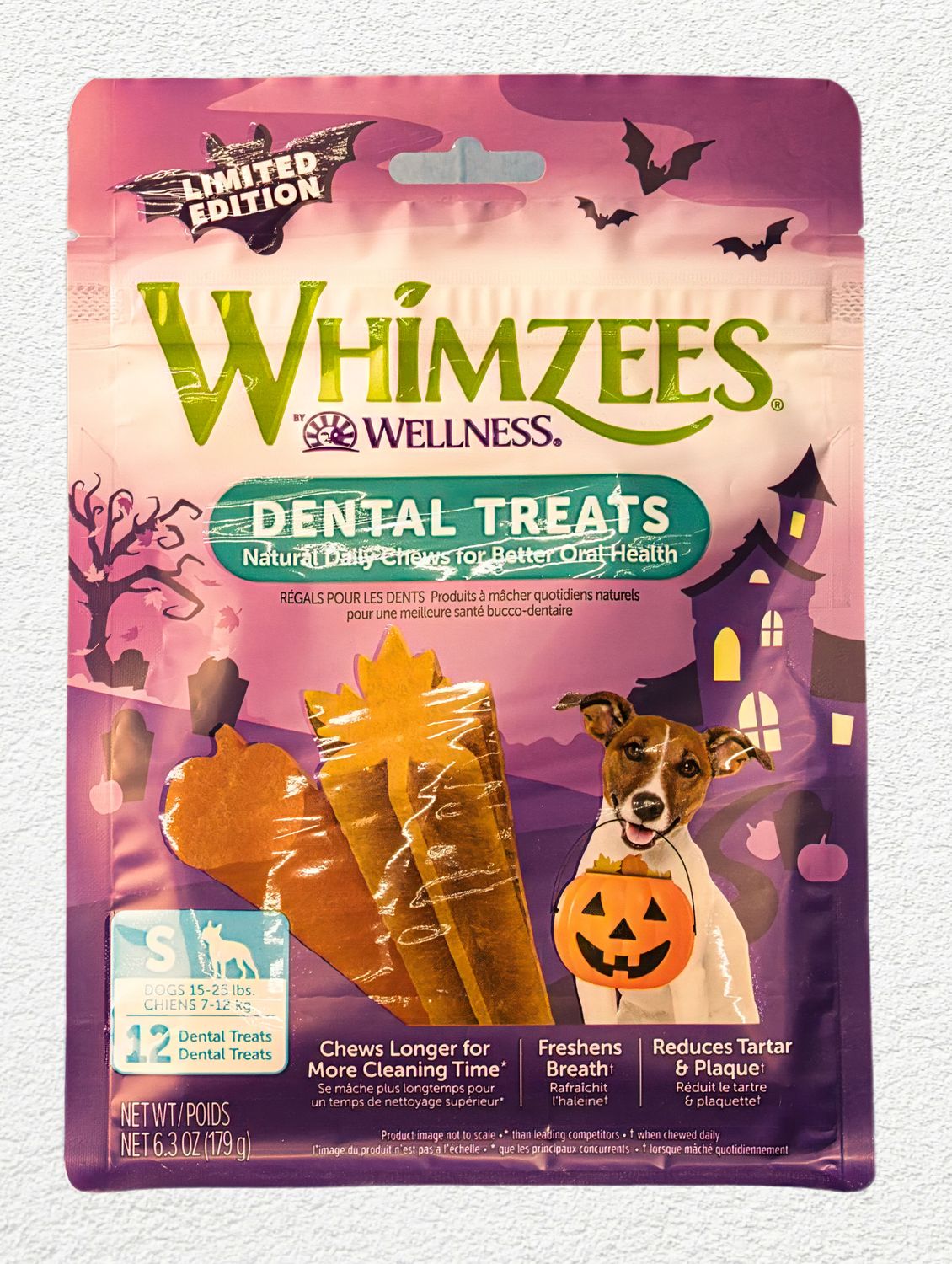 Whimzees by Wellness Fall Small Dental Pumpkin Dog Treats - 6.3 oz