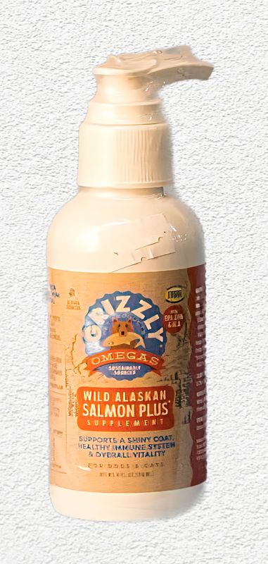 Grizzly Salmon Plus Oil Liquid Supplement for Dogs and Cats (4 oz)