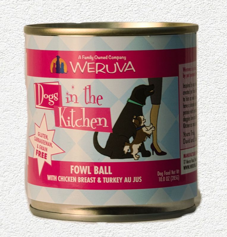 Weruva Dogs in the Kitchen Fowl Ball Dog Food, 10 oz Can