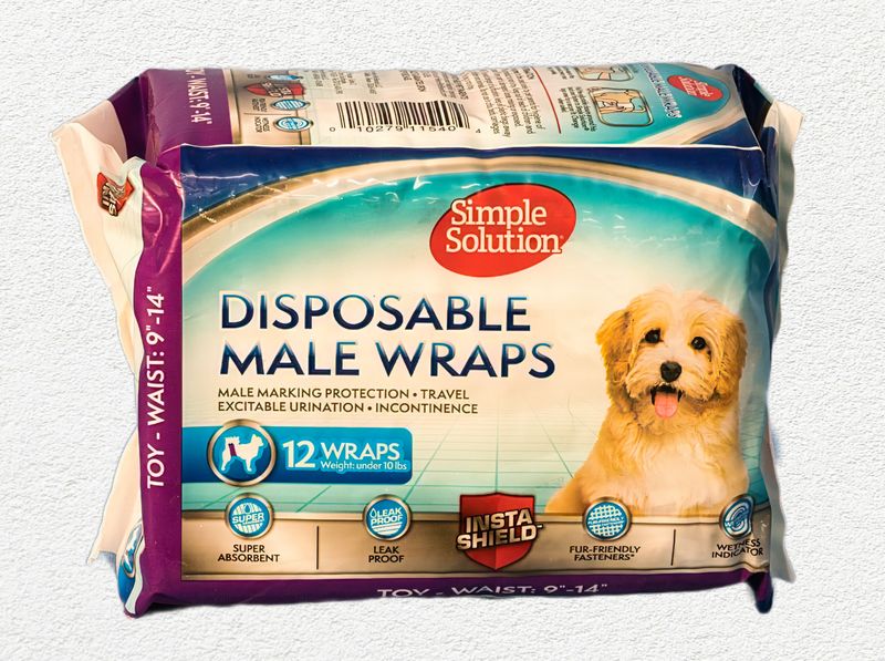 Simple Solution Disposable Male Wraps - XSmall (12 Pack)