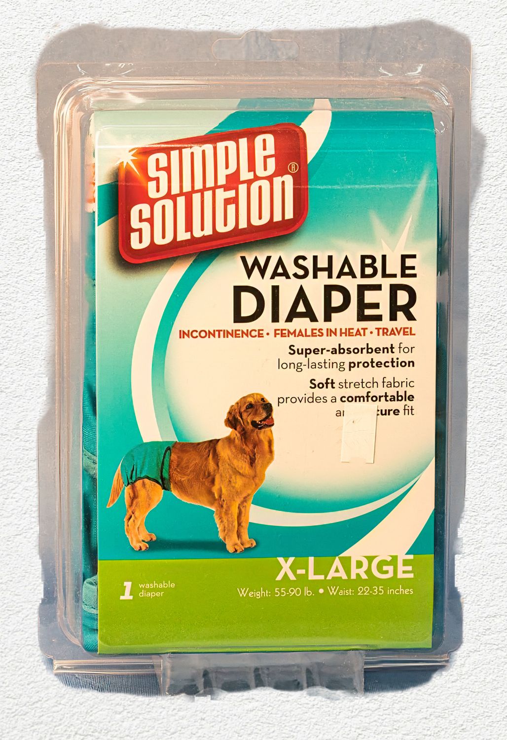 Simple Solution Washable Female Dog Diapers - Extra Large