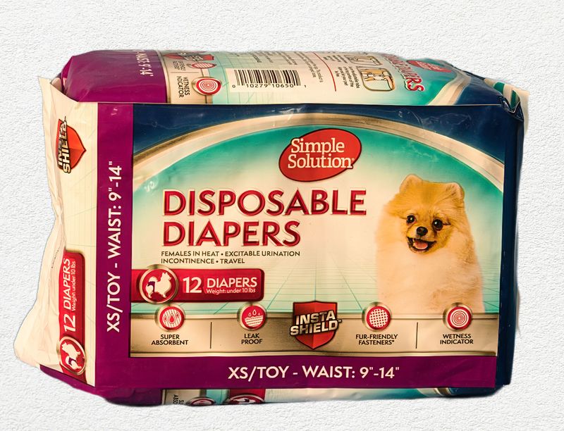 Bramton Simple Solution Diapers Disposable XSmall - Toy 12 Pack