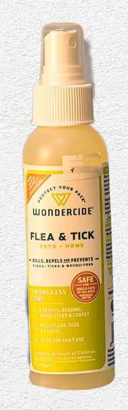 Wondercide Flea, Tick & Mosquito Spray for Pets + Home - Lemongrass Scent, 4 oz