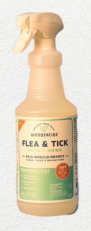 Wondercide Flea, Tick & Mosquito Spray for Pets + Home - Cedarwood Scent, 32 oz