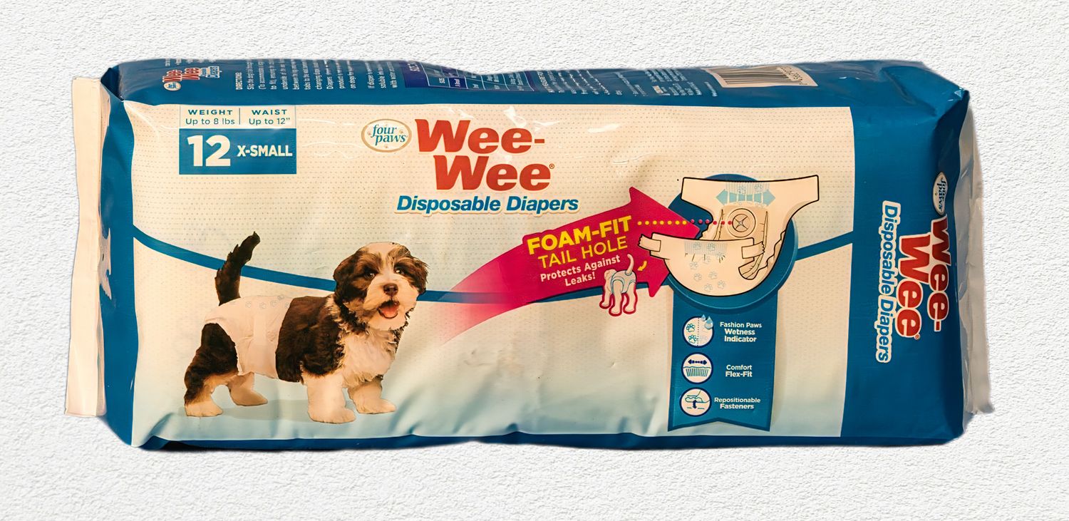 Four Paws Wee-Wee Disposable Dog Diapers, Extra Small