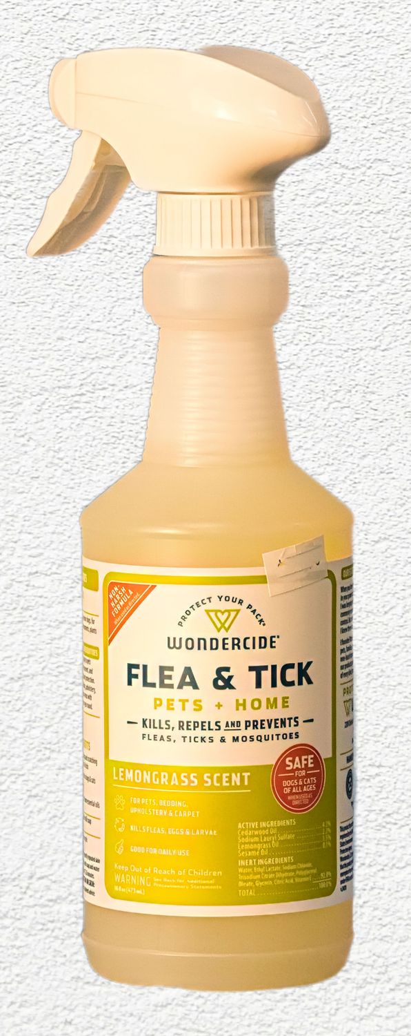 Wondercide Flea, Tick & Mosquito Spray for Pets + Home - Lemongrass Scent, 16 oz