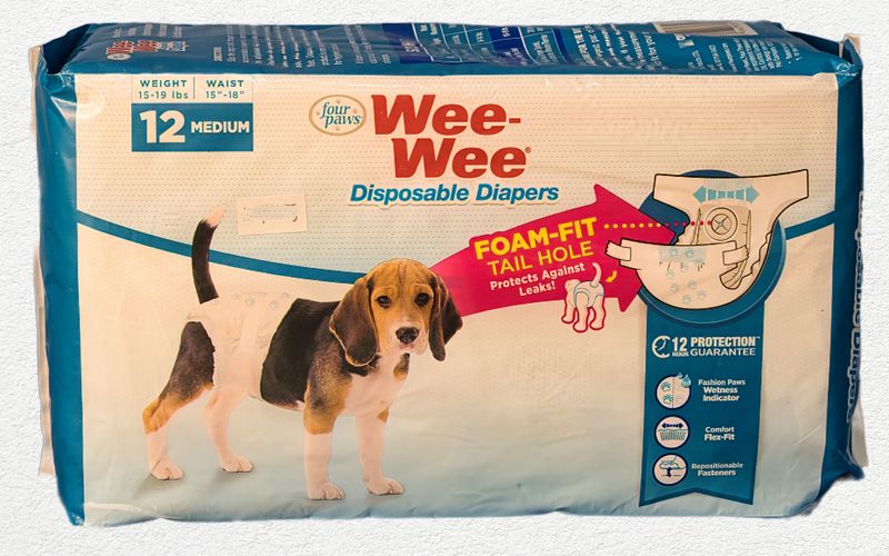 Four Paws Wee-Wee Disposable Dog Diapers, Medium