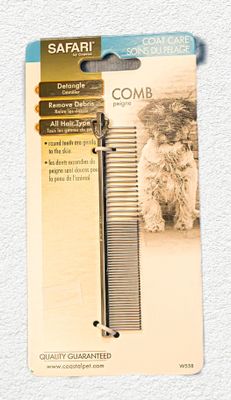 Safari Dog Grooming Comb, Medium/Fine, 4.5-inch