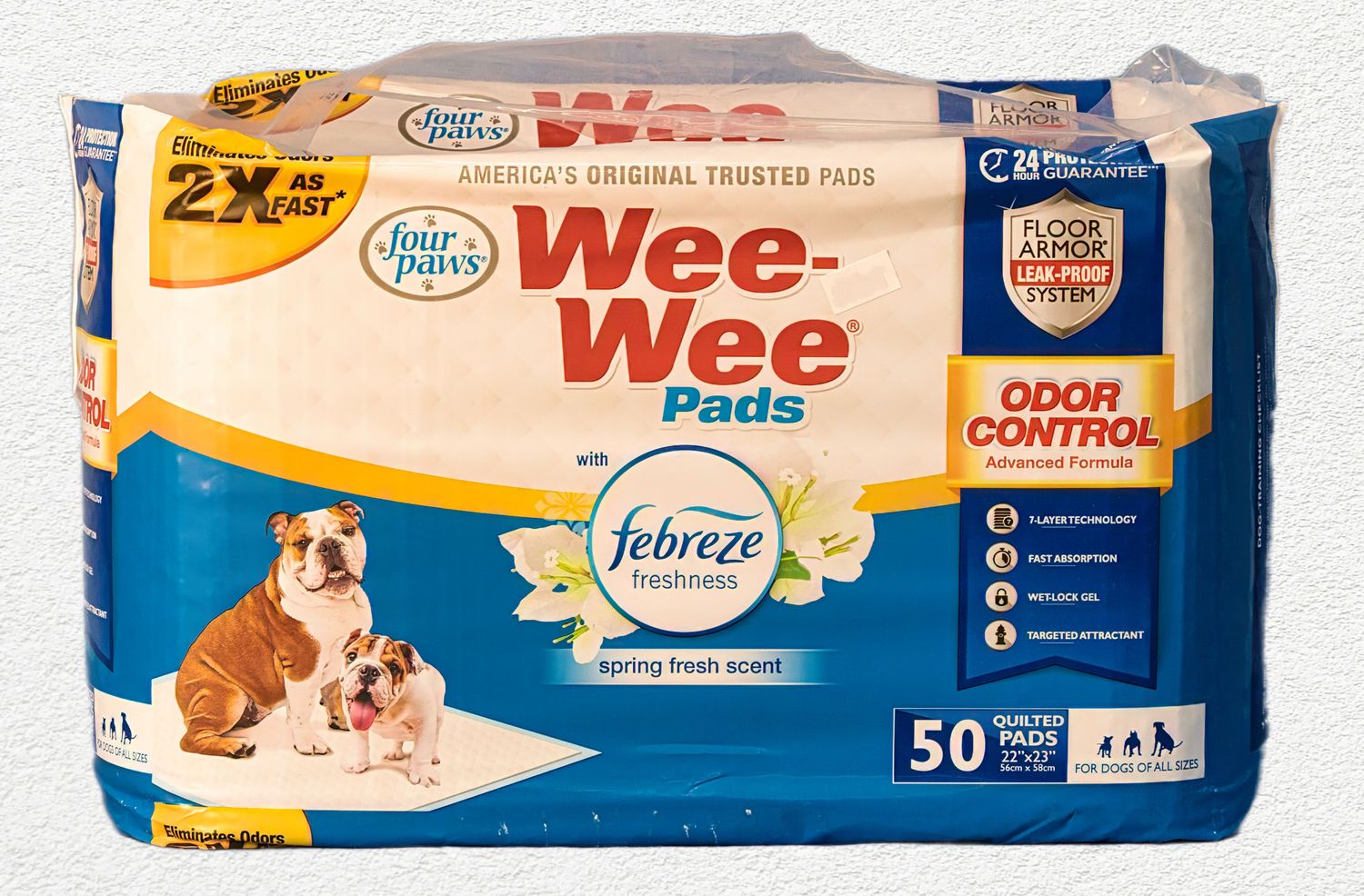 Four Paws Wee Wee Pads Odor Control with Febreze Freshness 50ct