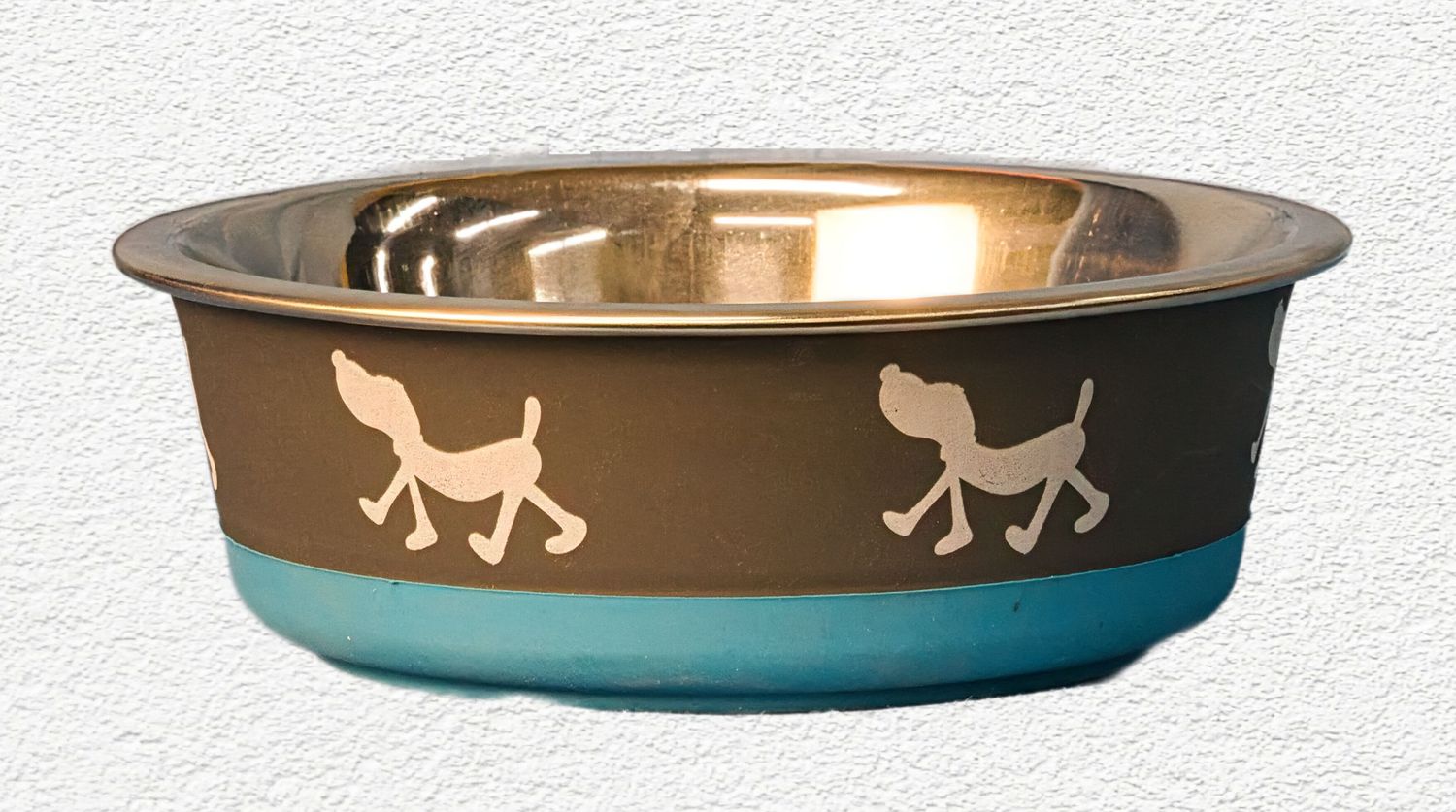Maslow Non-Skid Pup Design Dog Bowl – 13 oz Blue/Grey