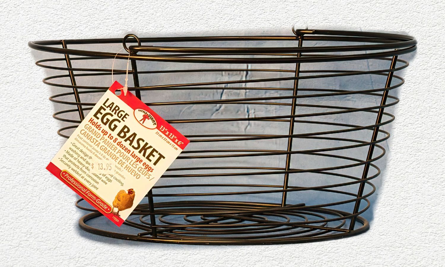 Little Giant Large Egg Basket, 13"x13"x6"