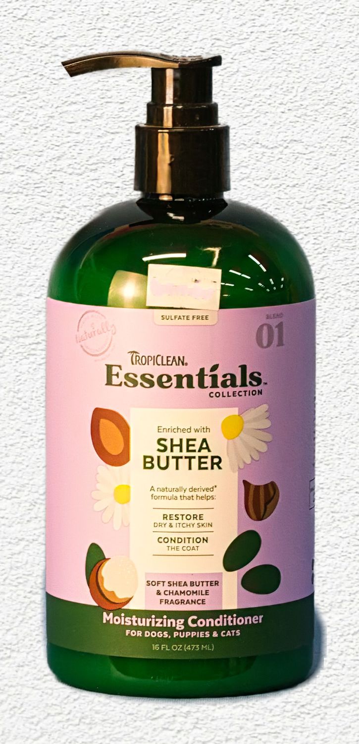 TropiClean Essentials Shea Butter Conditioner for Dogs 16OZ