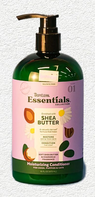 TropiClean Essentials Shea Butter Conditioner for Dogs 16OZ