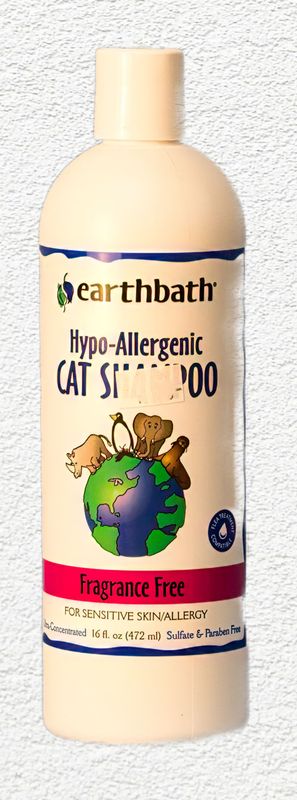 Earthbath Hypo-Allergenic Fragrance-Free Cat Shampoo, 16 oz