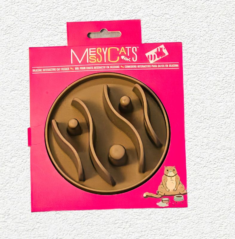 Messy Mutts Silicone Interactive Cat Feeder, Small
