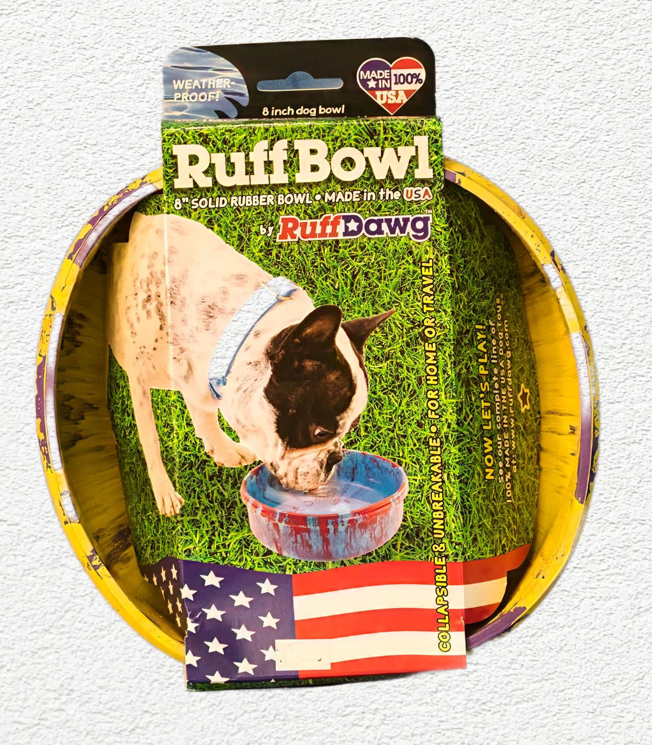 Ruff Dawg Rubber Bowl, Regular Size (8" x 8" x 3")