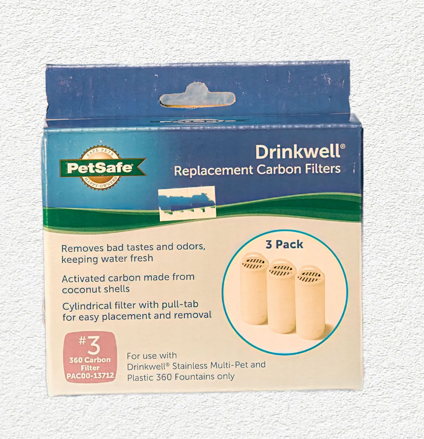 PetSafe Drinkwell 360 Replacement Carbon Filters, 3-Pack