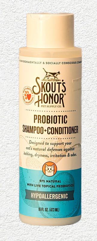 Skout's Honor Cat Probiotic Shampoo + Conditioner - Fragrance-Free 16 oz