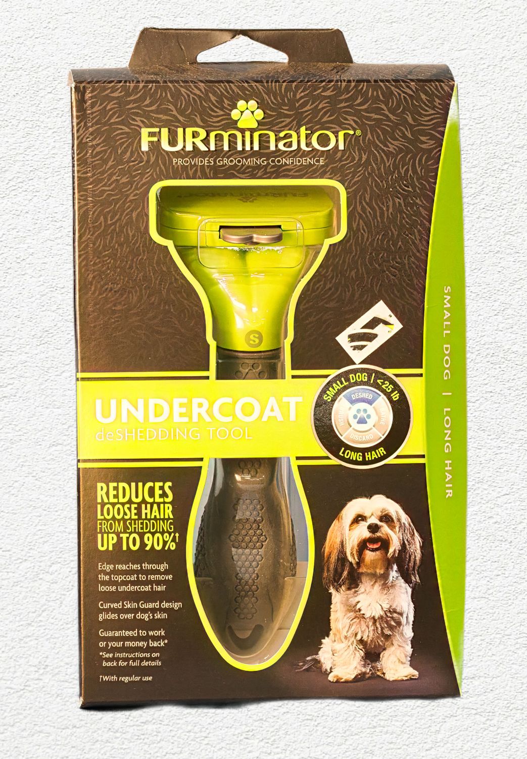 FURminator Long Hair Deshedding Tool for Small Dogs
