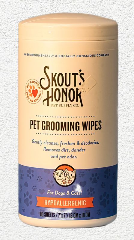 Skout's Honor Pet Grooming Wipes - 80 Count