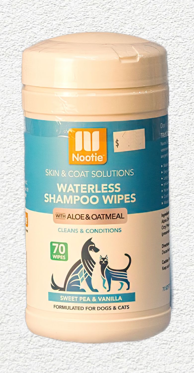 Nootie Waterless Shampoo Wipes - Sweet Pea & Vanilla (70 Count)