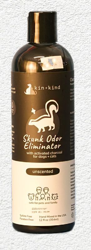 Kin+Kind Skunk Odor Eliminator Shampoo for Dogs and Cats - 12 oz
