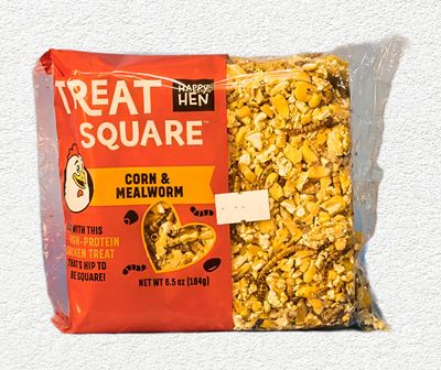 Happy Hen Treat Square - Corn & Mealworm, 6.5 oz Happy Hen Treat Square - Corn & Mealworm, 6.5 oz