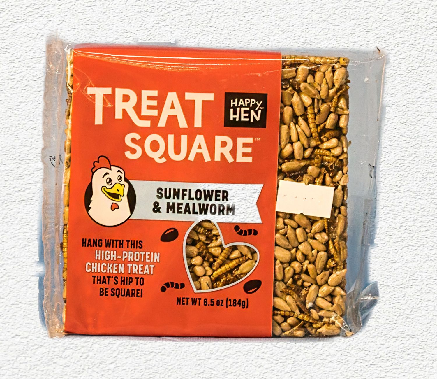 Happy Hen Treat Square - Sunflower & Mealworm, 6.5 oz