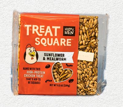 Happy Hen Treat Square - Sunflower & Mealworm, 6.5 oz Happy Hen Treat Square - Sunflower & Mealworm, 6.5 oz