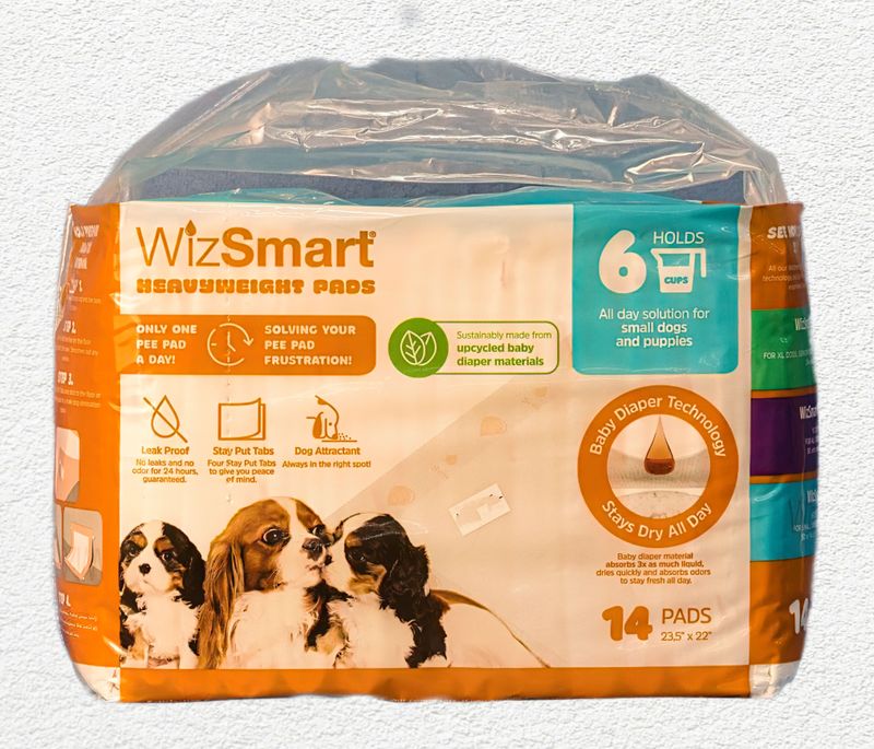 WizSmart All Day Dry Premium Dog Pads - Super, 14 Pack