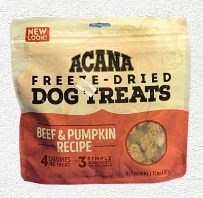 Acana Singles Freeze-Dried Beef and Pumpkin Dog Treats, 3.25 oz