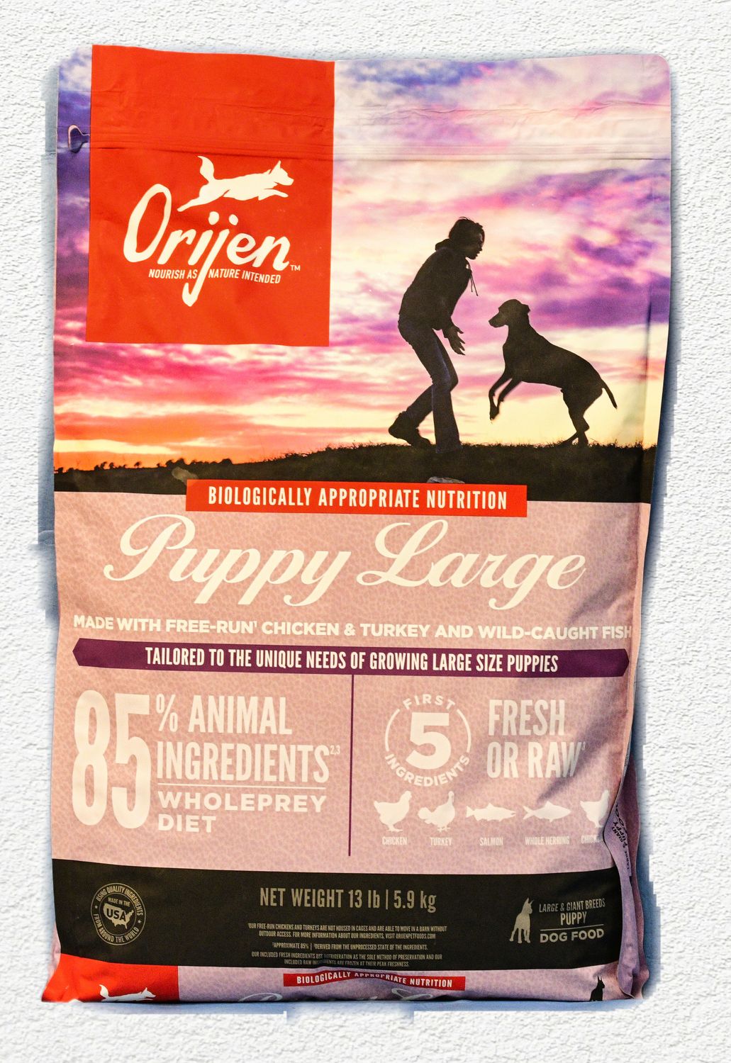 Orijen  Grain-Free Large Breed Puppy Dry Dog Food, 13 lbs