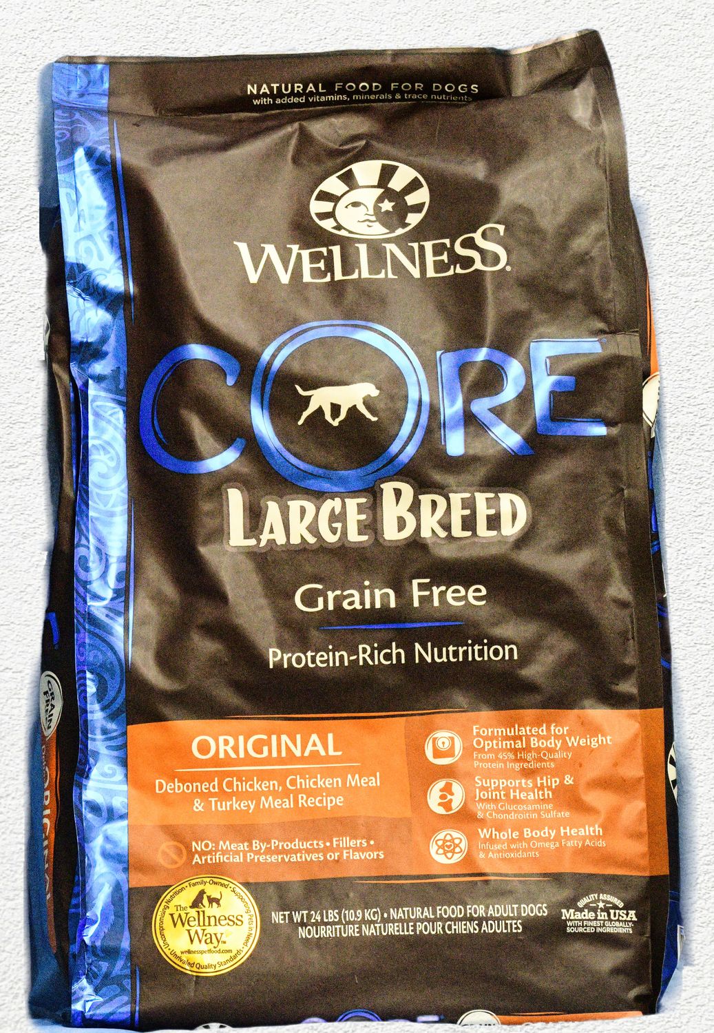 Wellness CORE Natural Grain Free Large Breed Dry Dog Food 24 lb Wellness CORE Natural Grain Free Large Breed Dry Dog Food 24 lb