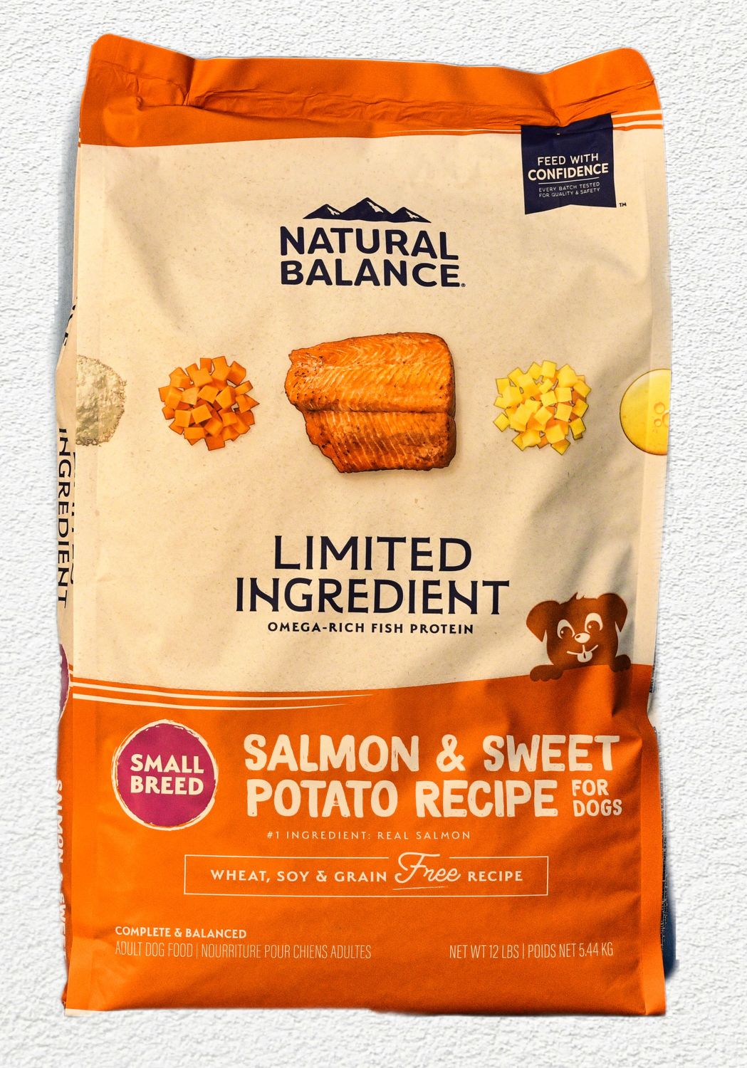 Natural Balance L.I.D. Limited Ingredient Diets Salmon & Sweet Potato Small Breed Bites Dry Dog Food, 12 lbs