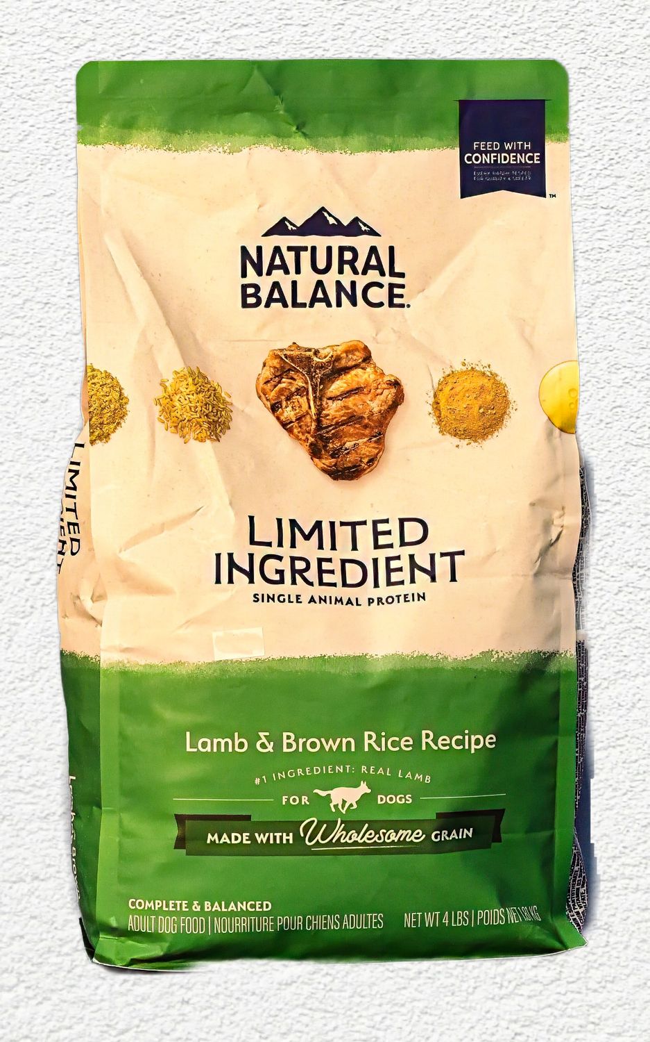 Natural Balance L.I.D. Limited Ingredient Diets Lamb & Brown Rice Formula Dry Dog Food, 4 lbs