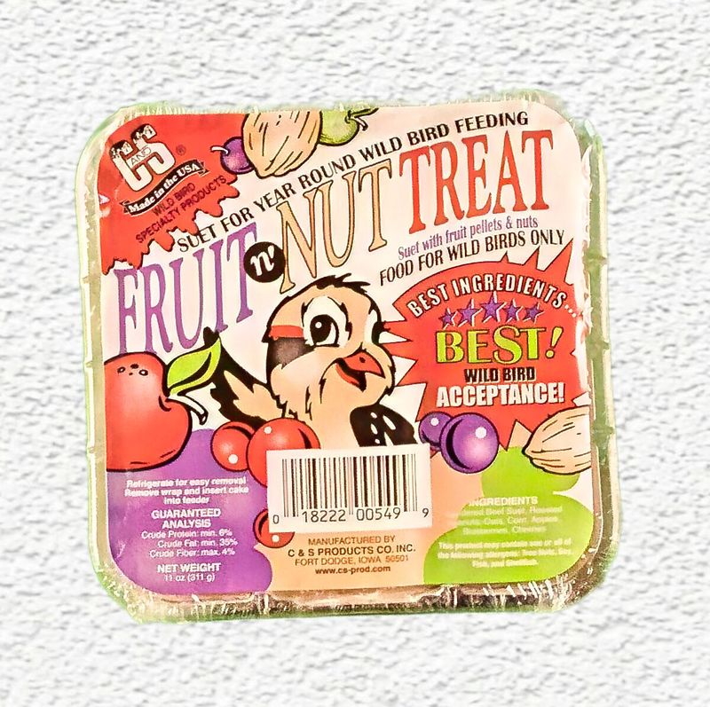 C&S Fruit 'N Nut Treat Suet Cake, 11.75 oz.