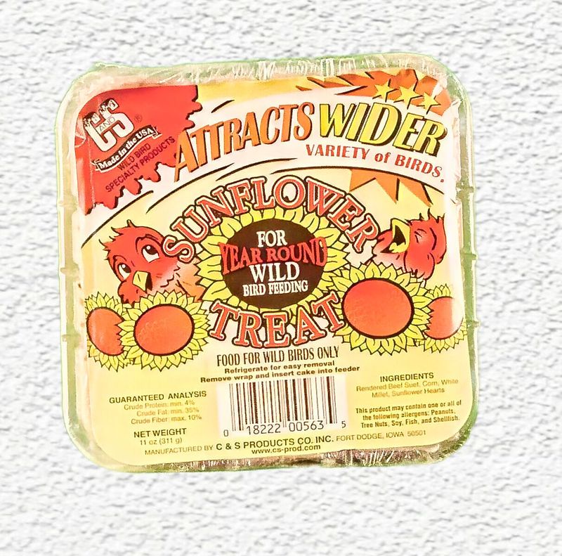 C&S Sunflower Treat Suet Cake, 11 oz.