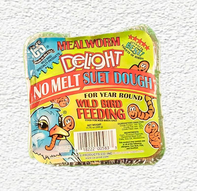 C&S Mealworm Delight No-Melt Suet Dough, 11.75 oz.