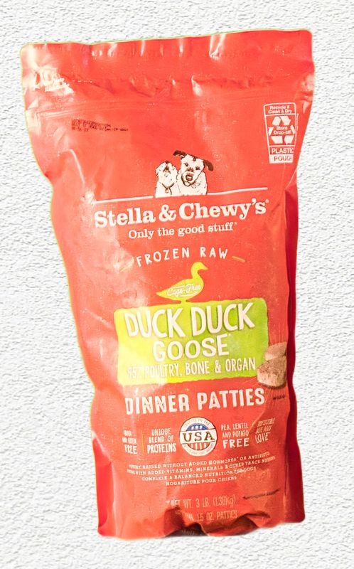 Stella & Chewy's Raw Frozen Duck Duck Goose Dinner Patties for Dogs, 3 lb