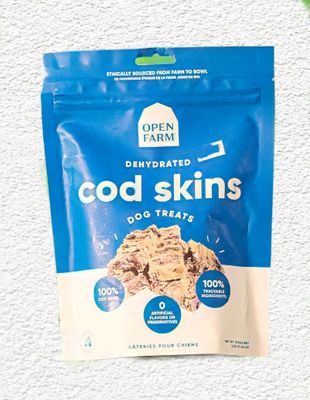 Open Farm Dehydrated Cod Skins Dog Treats, 2.25 oz