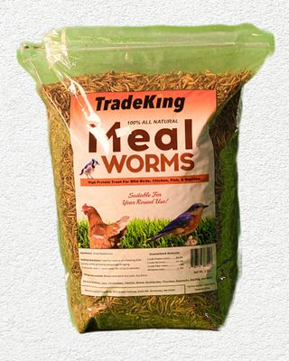 TradeKing 5 lb Dried Mealworms - High Protein Treat for Wild Birds, Chickens, and Fish