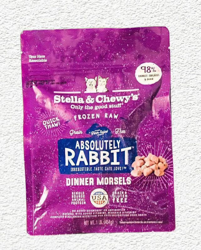 Stella & Chewy's Raw Frozen Absolutely Rabbit Dinner Morsels for Cats, 1 lb