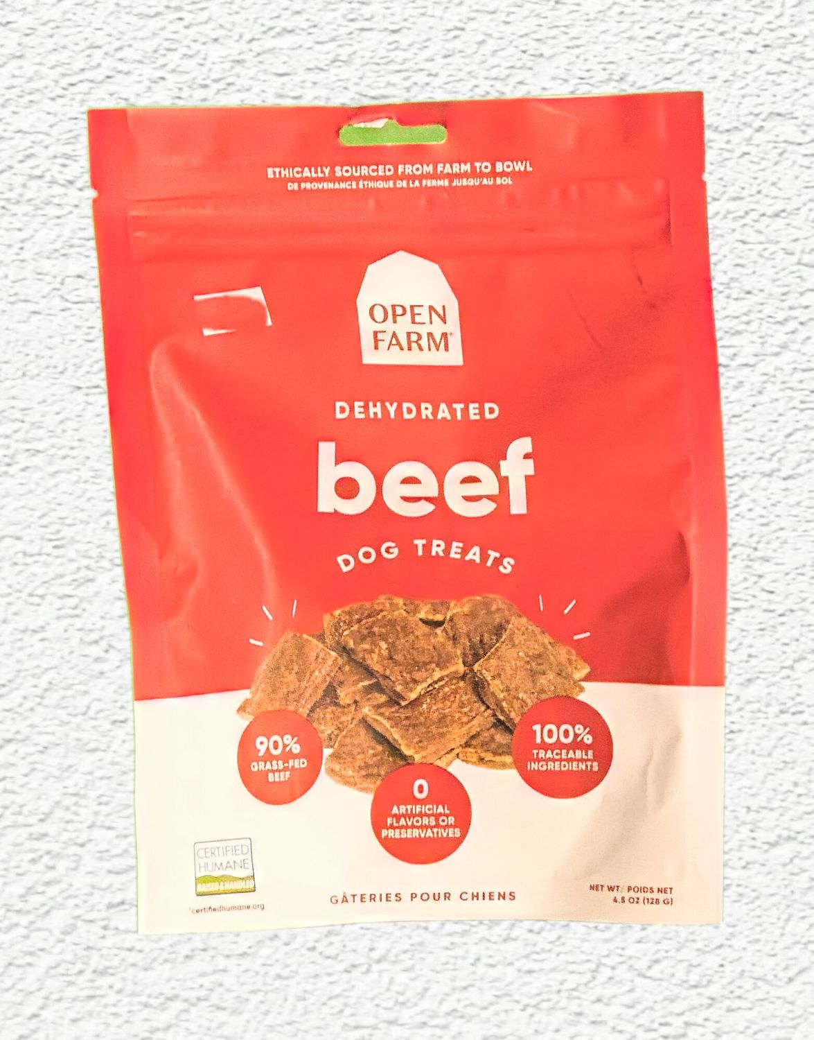 Open Farm Dehydrated Beef Dog Treats, 4.5 oz