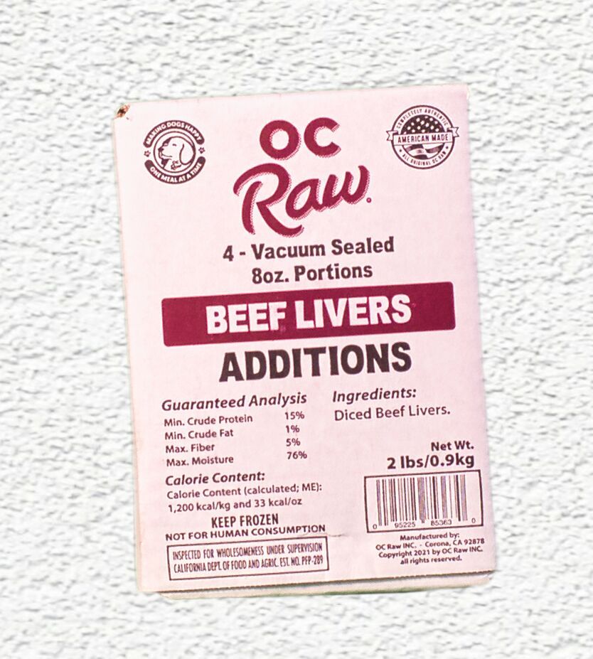 OC Raw Additions Dog Frozen Beef Liver, 2 lb OC Raw Additions Dog Frozen Beef Liver, 2 lb