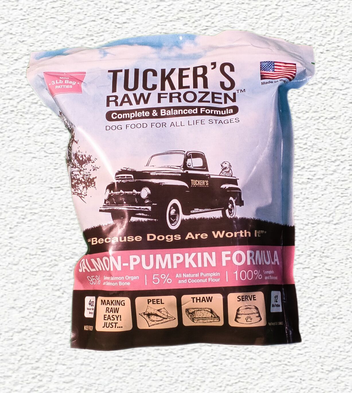 Tucker's Raw Frozen Dog Food - Salmon & Pumpkin, 3 lb