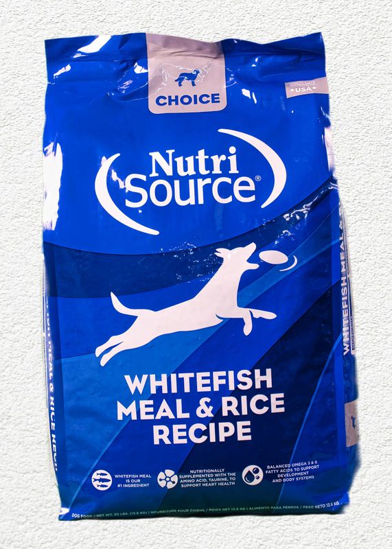 NutriSource Choice Whitefish Meal & Rice Recipe Dog Food, 30 lb