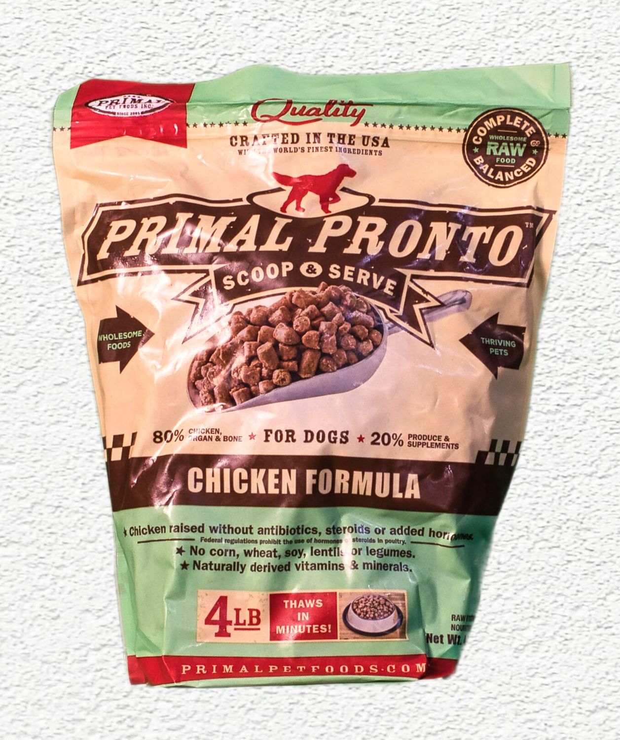 Primal Dog Pronto Raw Frozen Chicken Formula, 4 lb