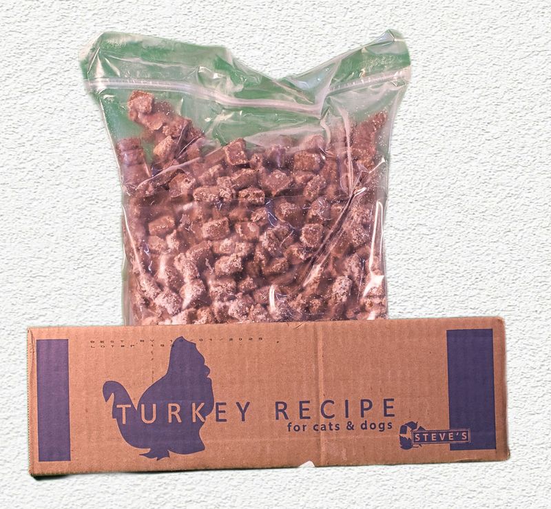Steve's Real Food Frozen Turkey Nuggets for Dogs and Cats (9.75 lb)