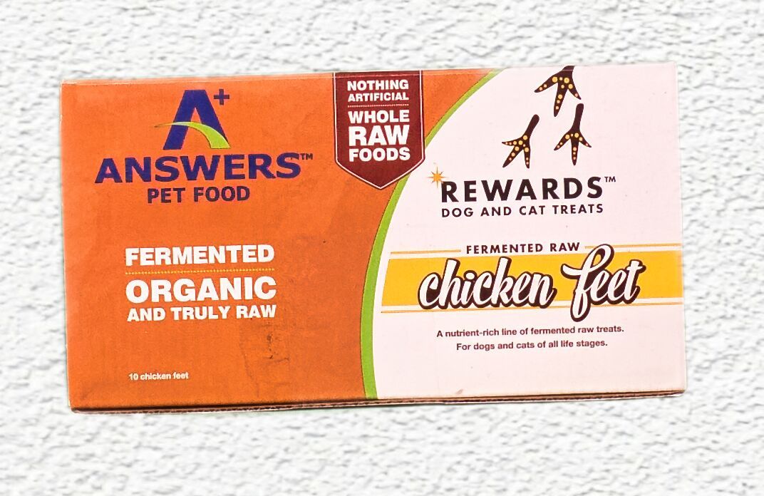 Answers Pet Food - Frozen Treat Chicken Feet Fermented for Dogs & Cats