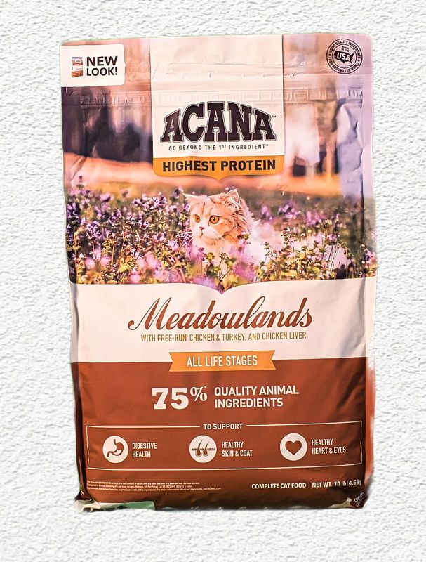 Acana Meadowlands Grain-Free Dry Cat Food 10 lb